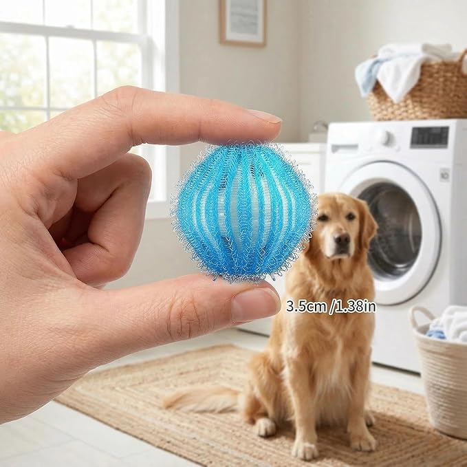 Pet Hair Remover for Laundry, Washing Machine Hair Catcher, Dryer Balls for Clothing Dog Cat Pet Fur Remover (Orange+Blue) (12, Blue)