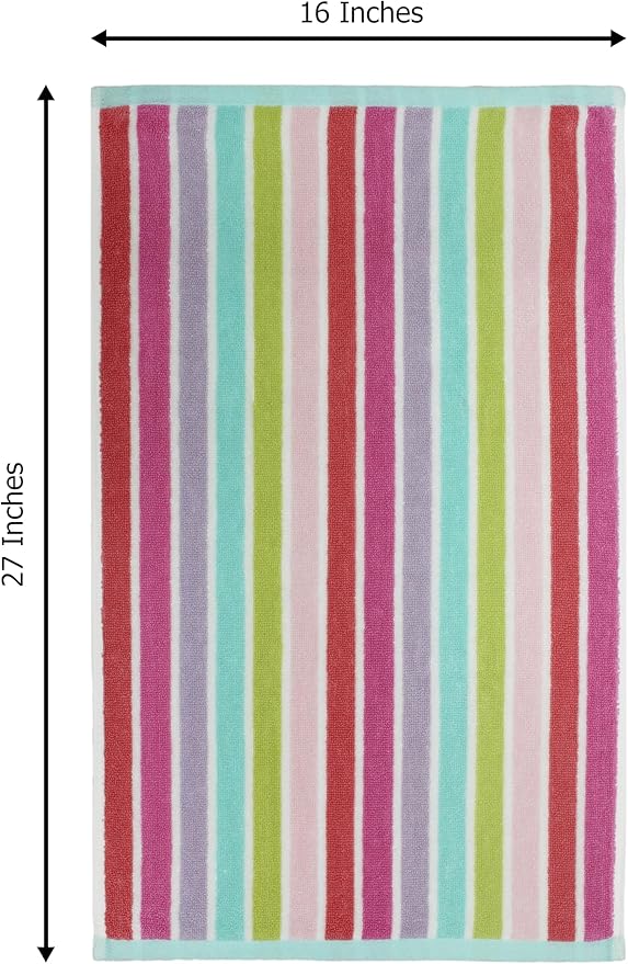 ORIGINAL KIDS Hand Towels - Set of 6 Yarn Dyed Terry 100% Cotton Hand Towels - Super Soft Quick Dry Easy Care Absorbent Towels for Bathroom Kitchen Toddlers Children - 16 x 27 - Pink Multi