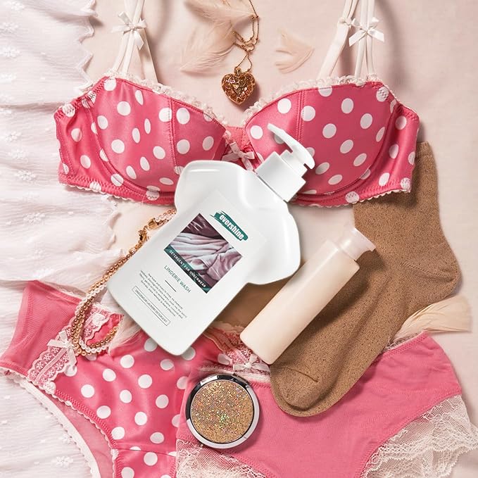 Lingerie Detergent - Double Concentrated, Lady Scented, Delicate Underwear Cleaning Liquid - 10.14 Fl Oz (4, Orange&Lily)
