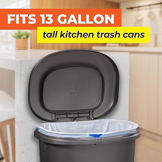 Hefty Essentials Drawstring 13 Gallon Kitchen Trash Bags, 120 Count, Tall Unscented Trash Bags for Kitchens, Home Offices, or Laundry Rooms, Easy to Tie, Lift, and Carry, White