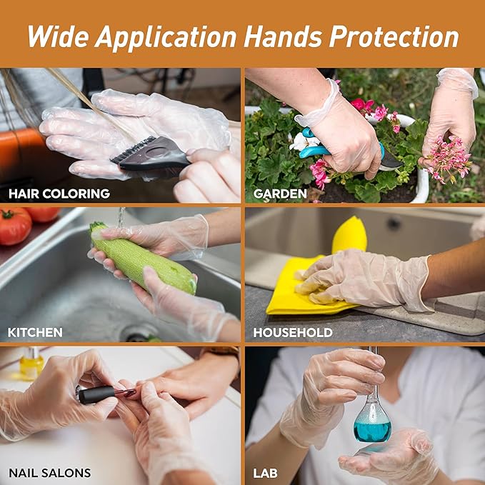 MedPride General Purpose Powder-Free Vinyl Gloves, Medium, Box/100
