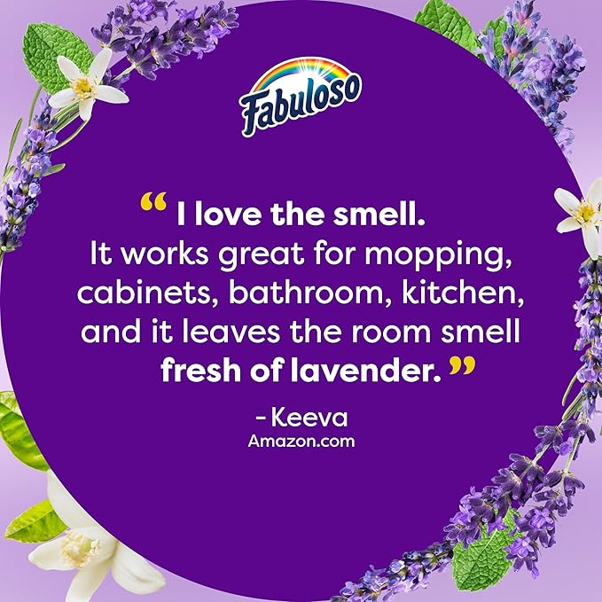 Fabuloso Multi-Purpose Cleaner & Floor Cleaner, 2X Concentrated, Lavender Scent, 56 fluid ounces