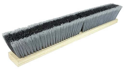 Weiler 44581 24" Block Size, Hardwood Block, Flagged Gray Polystyrene Fill, Contractor Medium Sweeping Broom