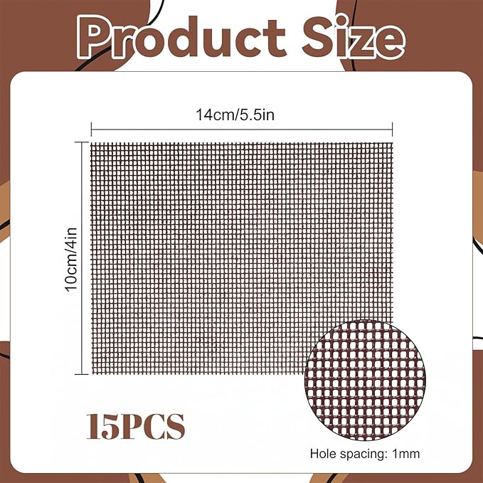 15Pcs Toilet Cleaning Screens, 5.5 x 4 Inch Hard Water Stain Remover Pads, Toilet Ring Remover Abrasive Grit Mesh, Flexible Scrubbing Screen Mesh for Bowls, Griddle Stain Calcium Deposits Carbon Rust