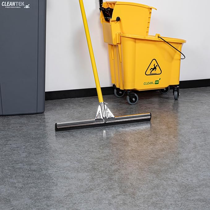 Restaurantware-RW Clean 21.5 Inch Floor Squeegee, 1 Heavy-Duty Squeegee Head Replacement - Handle Sold Separately, Large, Stainless Steel Garage Squeegee, Foam Blade, For All Types Of Floors