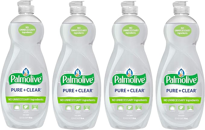Palmolive Ultra Liquid Dish Soap, Pure and Clear, 4 Count