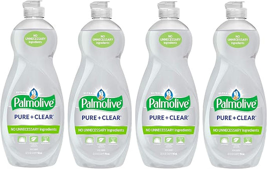 Palmolive Ultra Liquid Dish Soap, Pure and Clear, 4 Count