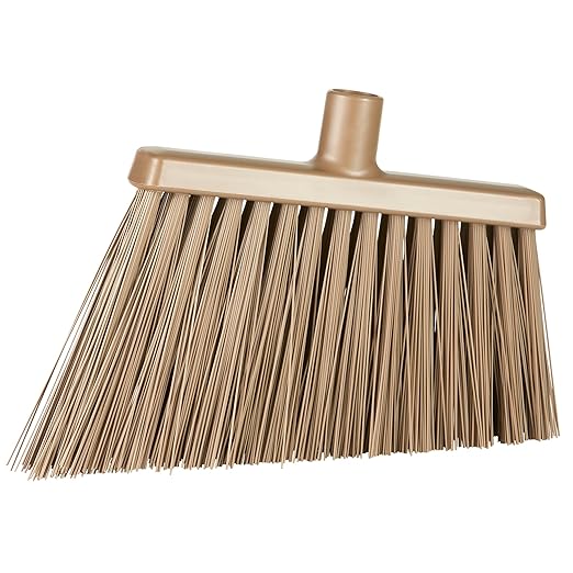 Vikan 291466 Broom, Angle Cut, 11.4" Extra Stiff, Brown