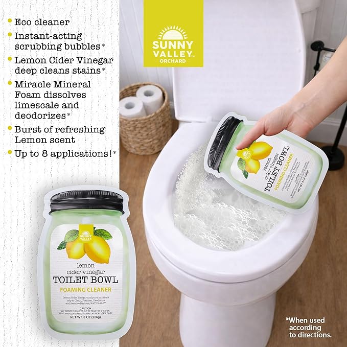 Lemon Cider Vinegar Foaming Toilet Bowl Cleaner