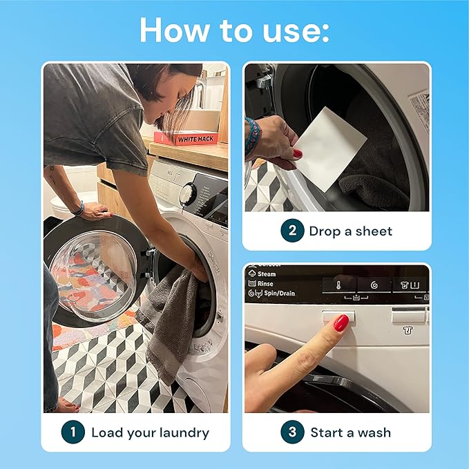 Fragrance Free Laundry Detergent Sheets | Clothes Detergent Laundry Soap Sheets for Travel - Mess-Free, Ultra Concentrated, Recyclable Packaging, Stain Fighting | Unscented, 60 Count