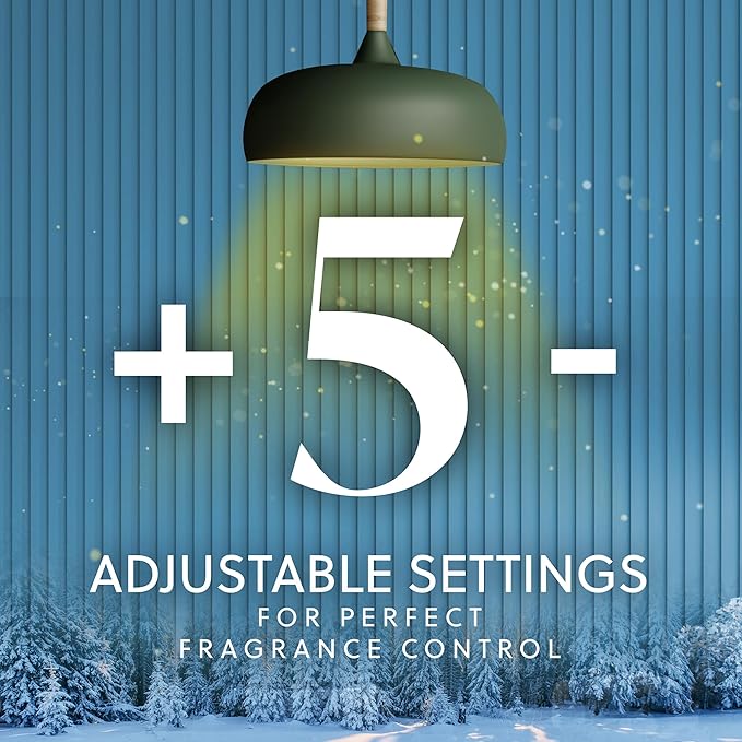 Air Wick Plug In Advanced Scented Oil,Glistening Snow Frosted Mint,Air-Fresheners for Home Long Lasting,Room Freshener,Plug In,House Essentials for Small Spaces Large Spaces,5 ct,(Pack of 5)