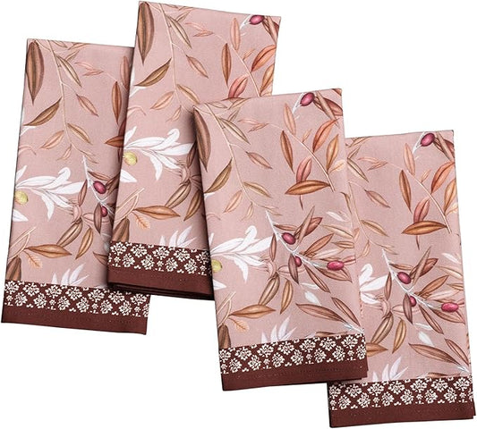 Maison d' Hermine 100% Cotton Cloth Napkins Set of 4 Everyday Reusable Square Napkins Cloth Washable Dinner Party Wedding Restaurant Hotel Kitchen Spring Summer (Nyons, 18" x 18")