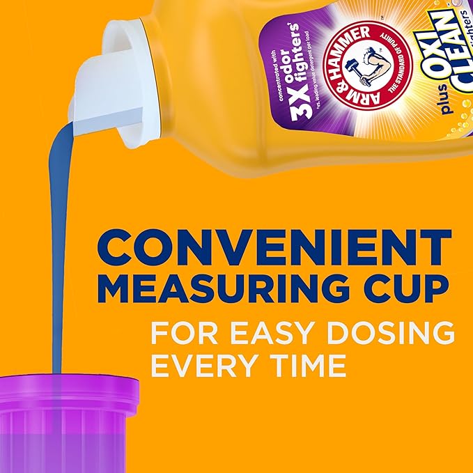 Arm & Hammer Plus Oxiclean Odor Blasters Fresh Burst, 77 Loads Liquid Laundry Detergent, 100.5 Fl Oz