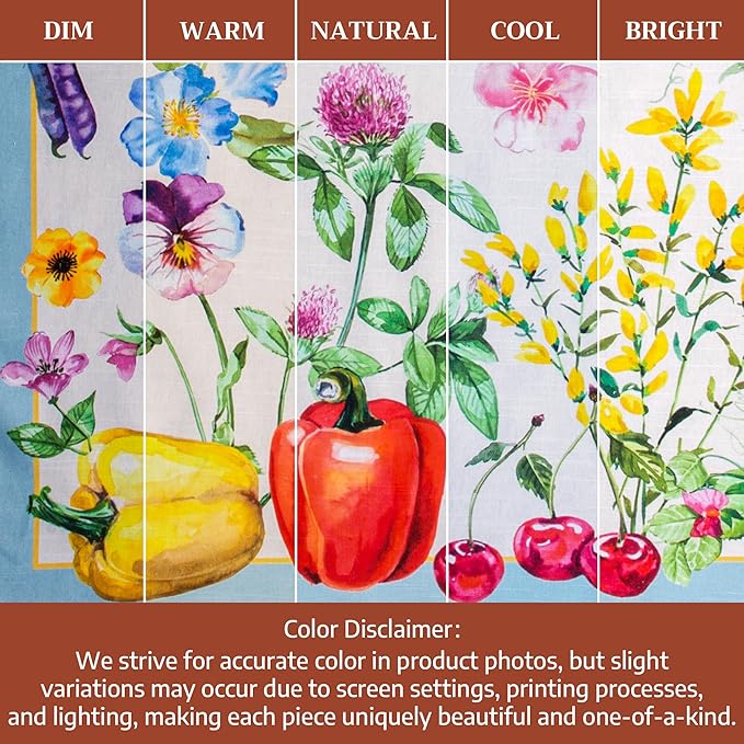 Maison d' Hermine Kitchen Towels Set of 3 100% Cotton 27.50" x 20" Reusable Cloth Tea Dish Towels Absorbent with Hanging Loop for Kitchen Farmhouse Hotel Spring Summer - Giverny