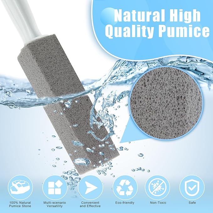 Starvast 30pcs Pumice Stone for Toilet, Toilet Pumice Stone with Handle, Toilet Stone Cleaning Block for Bath Grout Pool Kitchen Tubs Showers
