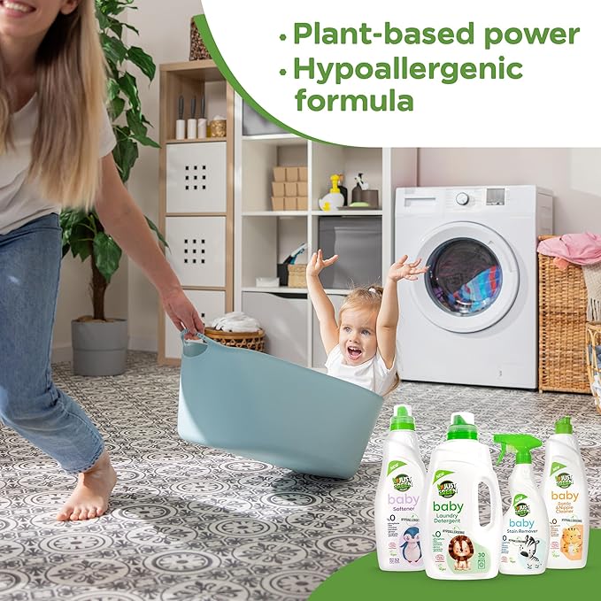 Baby Liquid Laundry Detergent, Plant-Based Laundry Soap Newborn & Infant Clothes, Hypoallergenic, Fragrance-Free, EcoCert Certified, 30 Washes, 50.7 fl oz (1500 ml) - 2 Pack