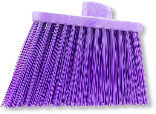 SPARTA Sweeper Broom – 12 Inch Angled Outdoor Broom Head with Durable Polypropylene Bristles, Standard Thread Compatible for Home Garage or Kitchen Cleaning, Purple
