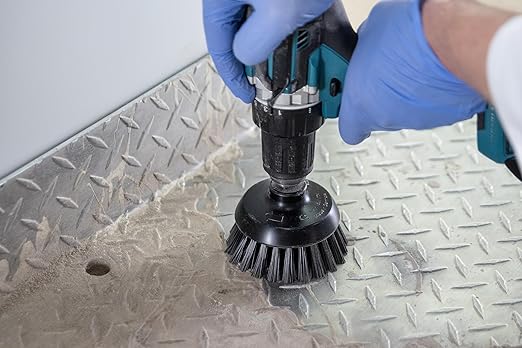 Vikan 8700 HyDrive Round Brush Ø90mm Very Hard Drill Cleaning Food Grade (Black)