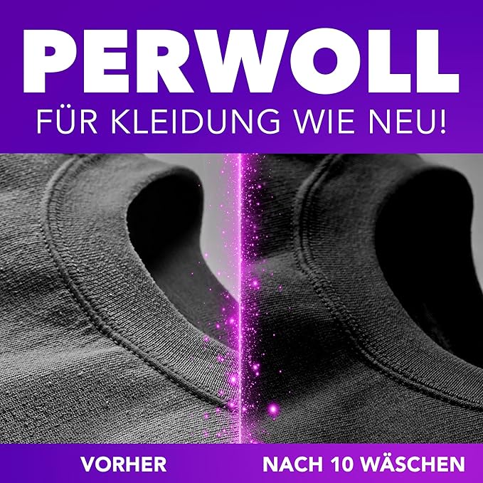 Perwoll Caps Black Detergent (19 Washes) | All-in-1 Detergent | Caps Gently Clean and Renew Colors & Fibers | For All Dark Textiles | With Triple-Renew Technology