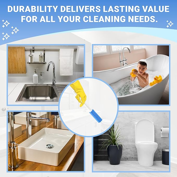 Toilet Cleaning Blue Pumice Stone with Extended Reach Handle – Effortless Shine for a Pristine Bathroom!