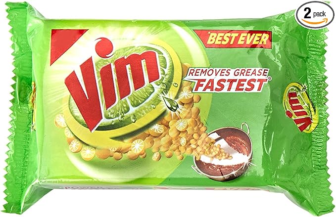 Vim Dishwash Bar, 300 Grams - 10.58 oz (Pack of 2)