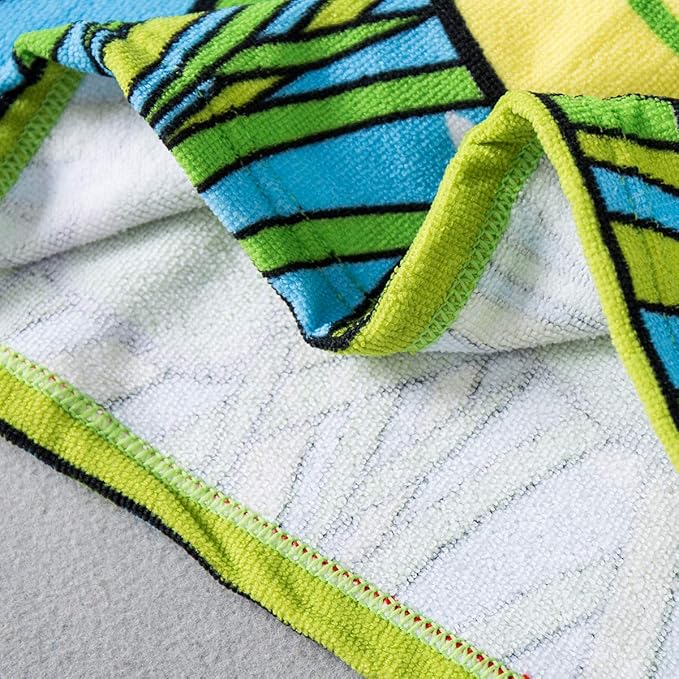 TONWHAR Soft Cotton Hooded Beach Towel Poncho for Kids Bath Pool Beach Swim Boys Girls Cartoon Cover-up Cape (Crocodile)