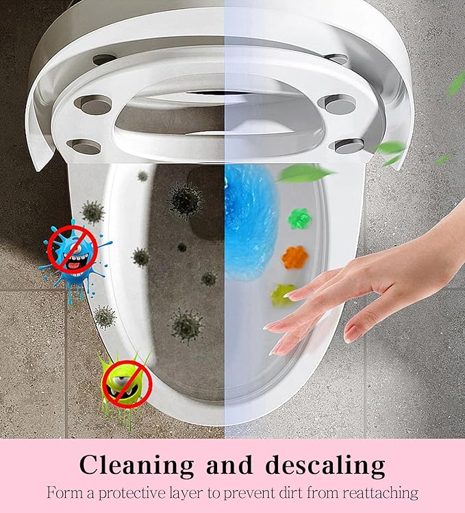 Toilet Gel, 84 Count 7 Kinds of Scent Toilet Cleaner Bowl Gel Stamp Kit Air Freshener