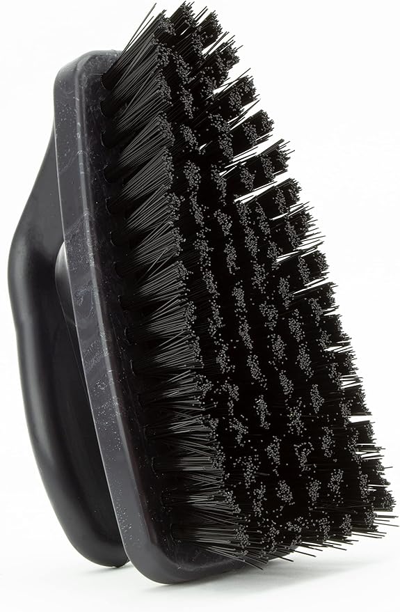 SPARTA Scrub Brush with Iron Shaped Handle and Stiff Bristles, Heavy Duty Scrubber Brush for Kitchen, Bathroom, Shower, Tile, Sink, Carpet and Bakepans, Polypropylene, 6 Inches, Black, (Pack of 6)