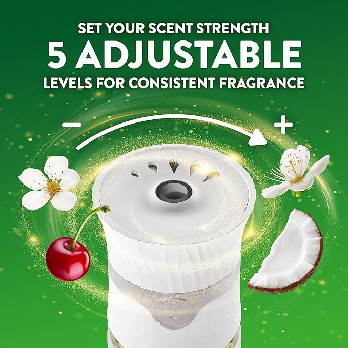 Air Wick Plug In Scented Oil Refill, Infused with Essential Oils, Plug In Air Fresheners for Home, Paradise Retreat, 4 ct