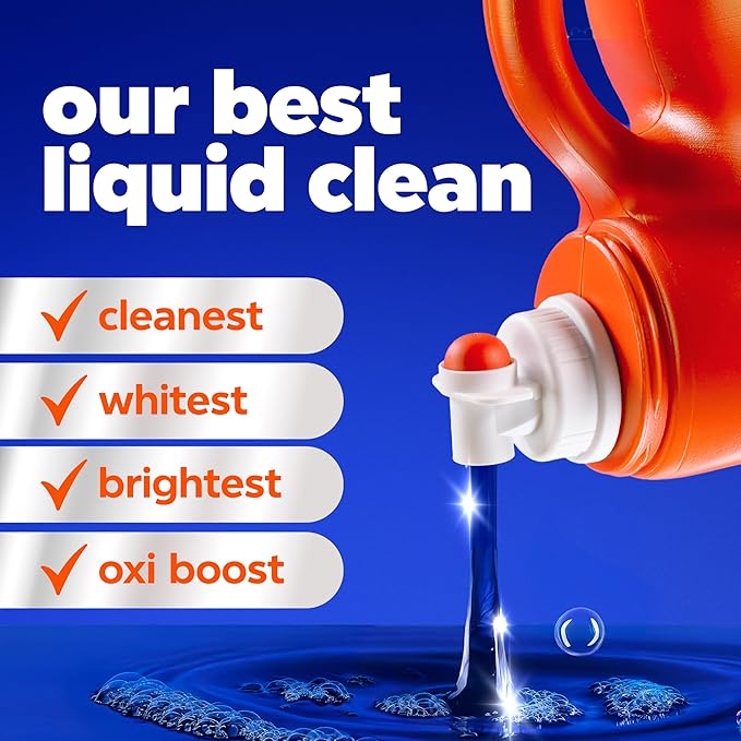 Tide Ultra Oxi Boost Liquid Laundry Detergent, 148 fl oz, 105 Loads, Advanced Stain Remover with Extra Oxi Power