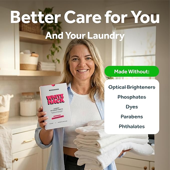 Fragrance Free Laundry Detergent Sheets | Clothes Detergent Laundry Soap Sheets for Travel - Mess-Free, Ultra Concentrated, Recyclable Packaging, Stain Fighting | Unscented, 120 Count