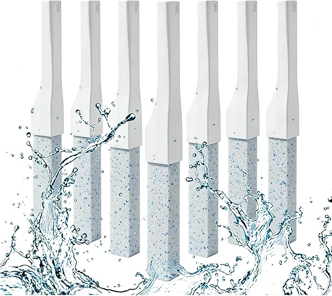 Pumice Stone Toilet Bowl Cleaner with Long Handle, Replaceable Cleaning Stone, Hard Water Stain Remover for Toilets, Bathtubs, Grills, Pools, Sinks, Household Cleaning Tool
