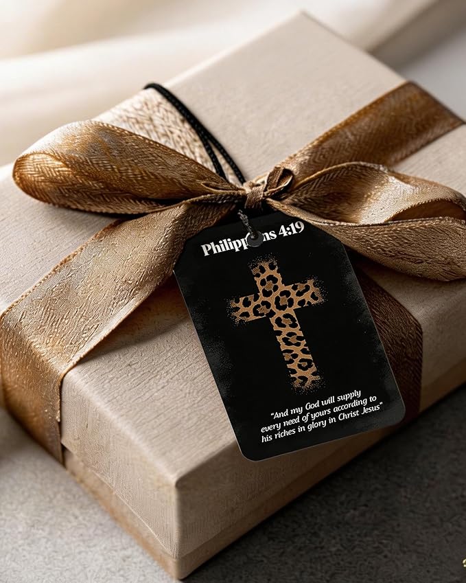 Christian Leopard Print Orange Citrus Car Air Freshener 4pcs, Trendy Cheetah Cross Lucky 8 Ball Ace Card Religious Hanging Scents Car Accessories Interior Mirror Decor for Women Girls
