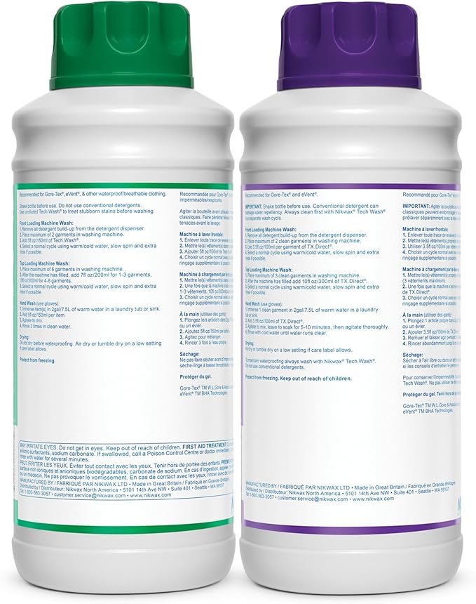 Nikwax Hardshell Cleaning & Waterproofing Duo-Pack