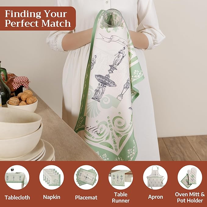 Maison d' Hermine Kitchen Towels Set of 2 100% Cotton 27.50" x 20" Reusable Cloth Tea Dish Towels Absorbent with Hanging Loop for Kitchen Farmhouse Hotel Spring Summer - Jardin Du Roy
