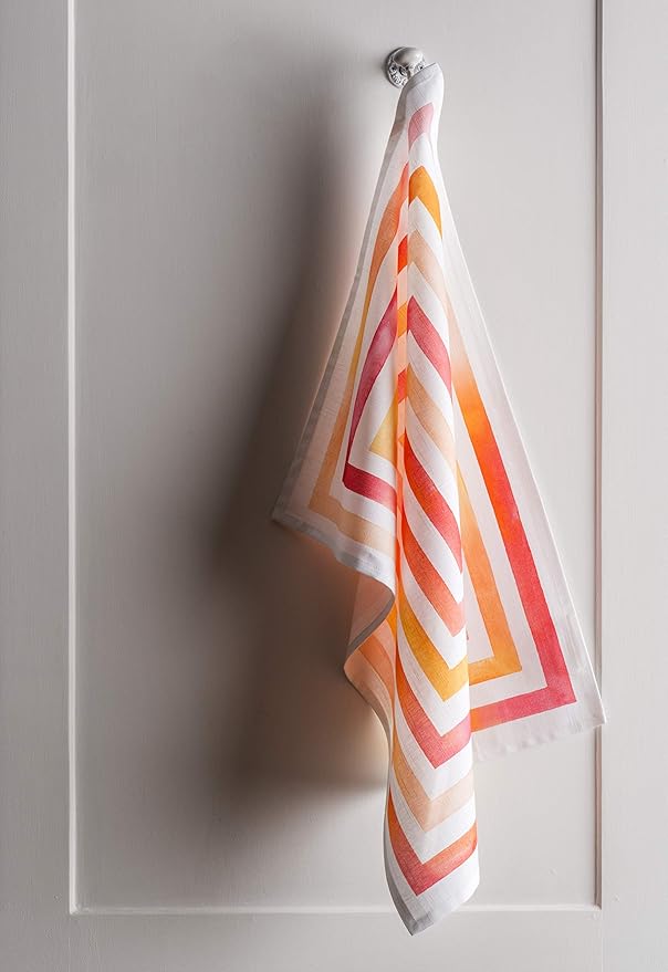 Maison d' Hermine Kitchen Towels Set of 3 100% Cotton 27.50" x 20" Reusable Cloth Tea Dish Towels Absorbent with Hanging Loop for Kitchen Farmhouse Hotel Spring Summer - Summer Maze