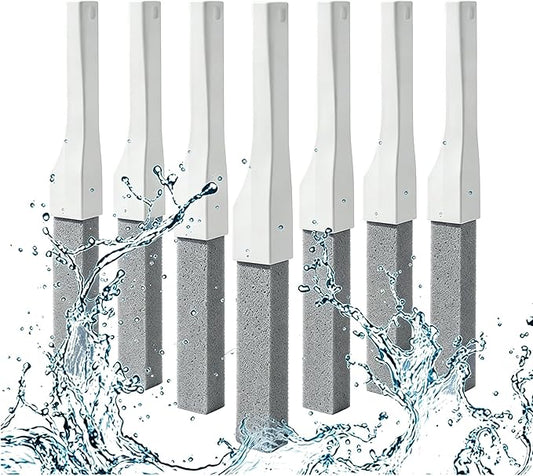 Pumice Stone Toilet Bowl Cleaner with Long Handle, Replaceable Cleaning Stone, Hard Water Stain Remover for Toilets, Bathtubs, Grills, Pools, Sinks, Household Cleaning Tool