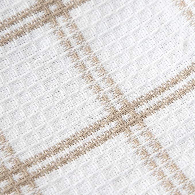 T-Fal Premium Waffle Dish Cloths: Highly Absorbent, Super Soft Long Lasting - 100% Cotton, 12"x13" Towel for Cleaning & Drying, (4-Pack), Sand