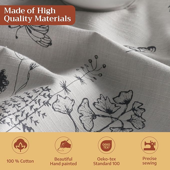 Maison d' Hermine 100% Cotton Cloth Napkins Set of 4 Everyday Reusable Square Napkins Cloth Washable Dinner Party Wedding Restaurant Hotel Kitchen Spring Summer (Flore, 20" x 20")