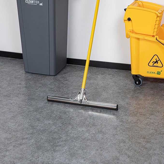 Restaurantware-RW Clean 21.5 Inch Floor Squeegee, 1 Heavy-Duty Squeegee Head Replacement - Handle Sold Separately, Large, Stainless Steel Garage Squeegee, Foam Blade, For All Types Of Floors