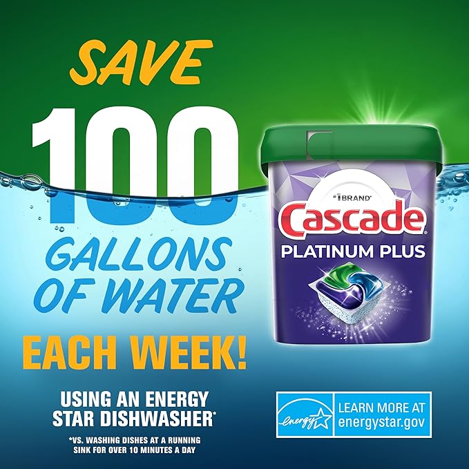 Cascade Platinum ActionPacs Dishwasher Detergent Pods, Fresh, 11 Count