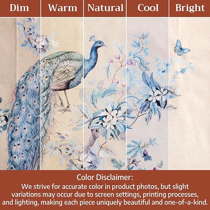 Maison d' Hermine Dishcloths 100% Combed Cotton Premium (20" x 27.50") Easter Multi-Purpose, Kitchen Towel for Kitchen, Holiday, Dinner, Wedding & Dining, Peacock Utopia - Sandy Beach (Set of 3)