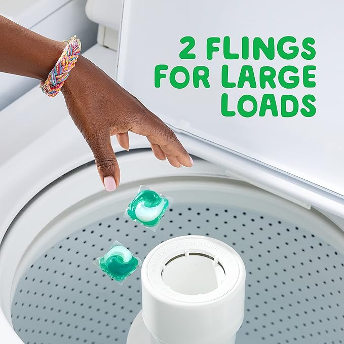 Gain Laundry Bundle: Gain Flings Laundry Detergent Pacs (2x35ct), Dryer Sheets (2x34ct), Fireworks Laundry Scent Booster Beads (14.8oz)