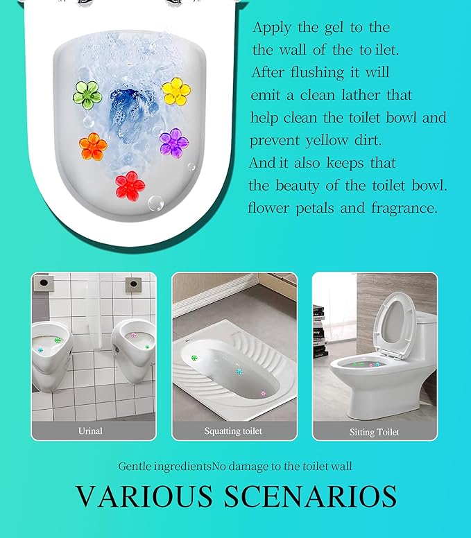 Toilet Bowl Cleaner Gel Stamp Kit, 117 Count, 9 Scents,bathroom Air Freshener (9)