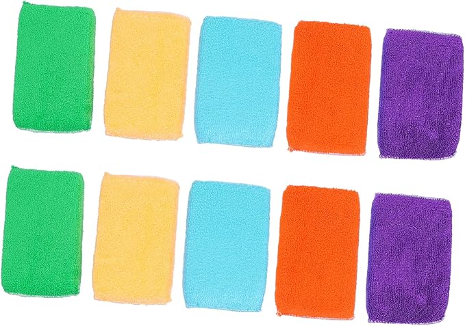 Beaupretty 10pcs Dish Rags House Cleaning Supplies Dishwashing Sponges Sponge Pad Random Color