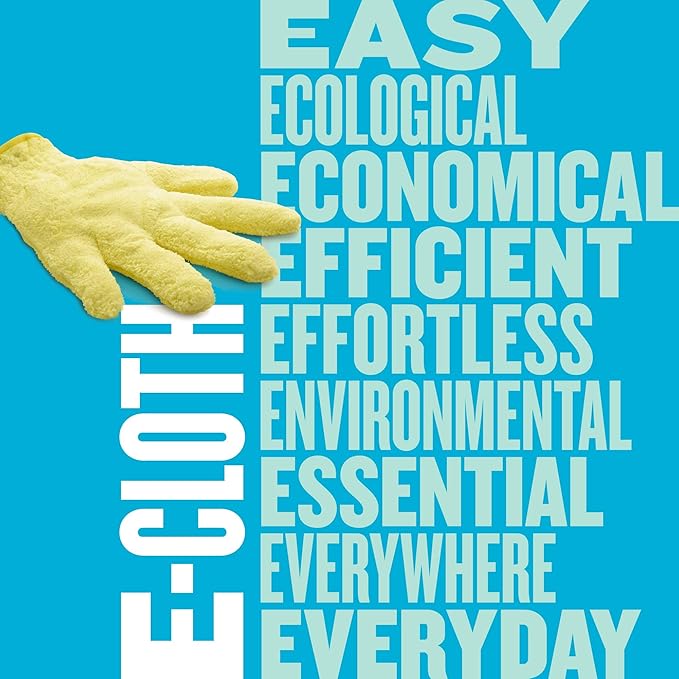 E-Cloth High Performance Dusting Glove, Microfiber Cleaning Cloth, Traps Dust, Pollen, Pet Fur, and Hair, Great for Wood and Leather Surfaces, Washable and Reusable, 1-Pack