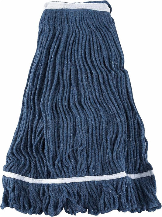 Winco Yarn Mop Head, 32-Ounce, 4 Ply Loop End, Blue