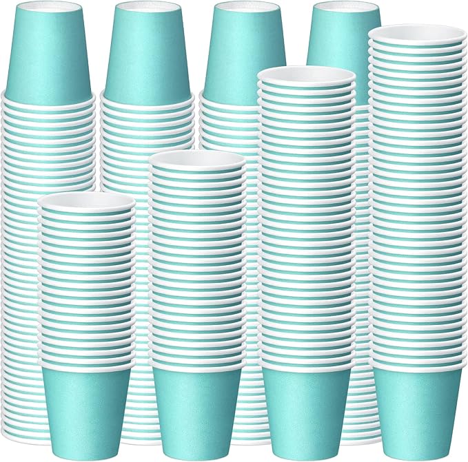300 Pack 3 oz Paper Cups, Bathroom Cups Disposable,Moushwash Cup Small Snack Cup for Water, Juice, Candy Ideal for Party Bathroom and Office (Blue)