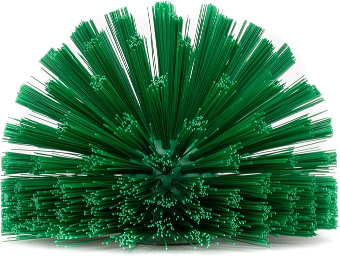 SPARTA Industrial Tank Brush Head Pipe Brush Head, Drain Brush with 3/4" Thread Hole (Handle Not Included) for Commercial Use, Plastic, 5.7 Inches, Green (Pack of 2)