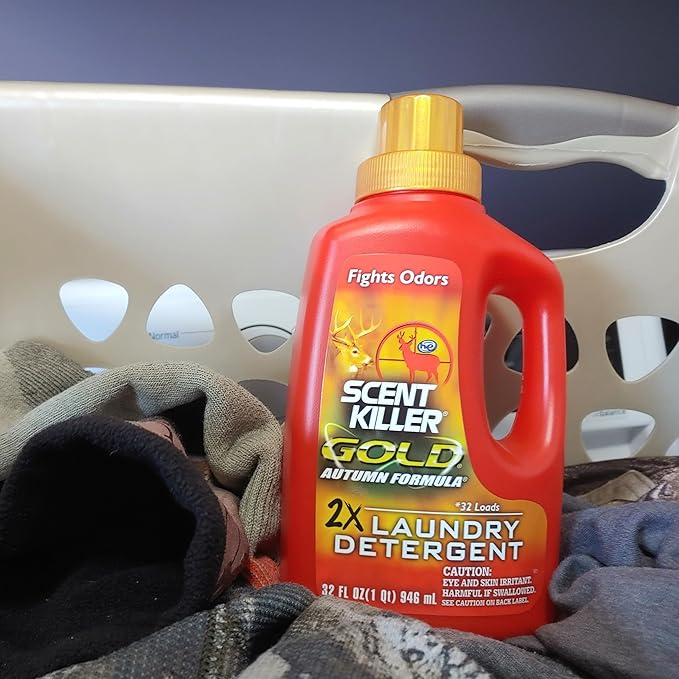 Wildlife Research Center Scent Killer Gold Autumn Formula Odor Eliminator Laundry Detergent for Hunting Gear, 32 Fluid Ounces